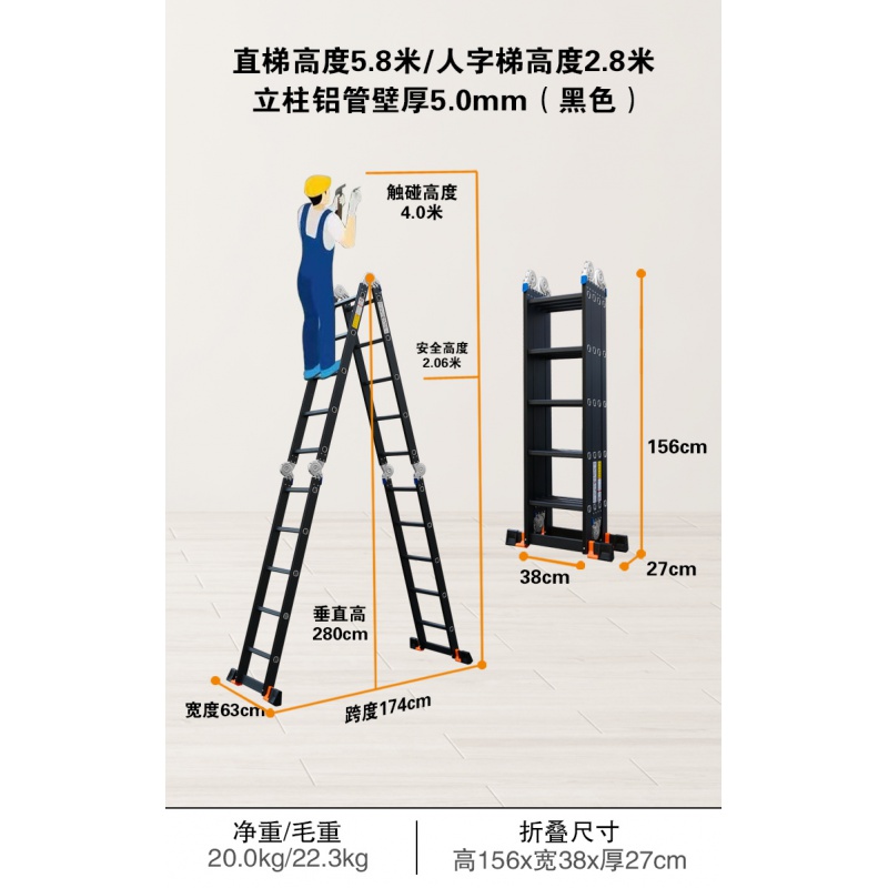 梯子应放置稳定与地面夹角，梯子与地面的角度应保持在多少