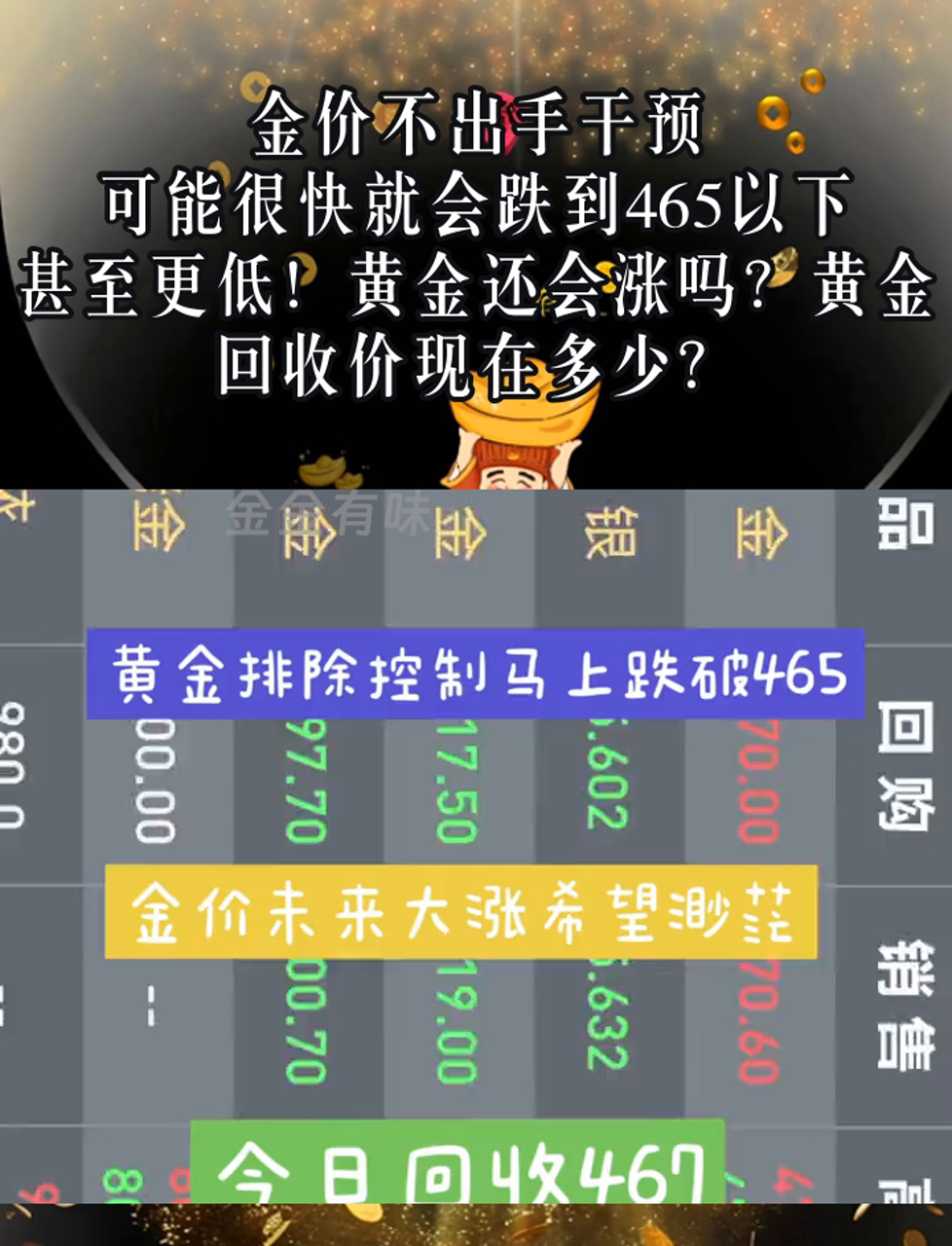 黄金价格会不会跌下来，黄金价格还会涨吗最新消息